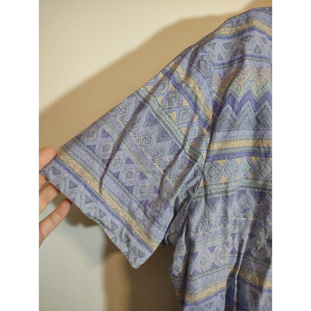 Keren Hart Women's XL Purple Silk Dress And Shirt Combo Vintage Art to Wear - Picture 2 of 12
